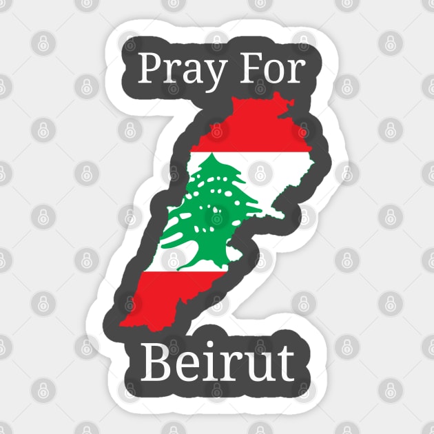 Pray for Beirut Sticker by catlovers2020